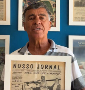 Claudinho: “Eu faço parte da história do Nosso Jornal”.