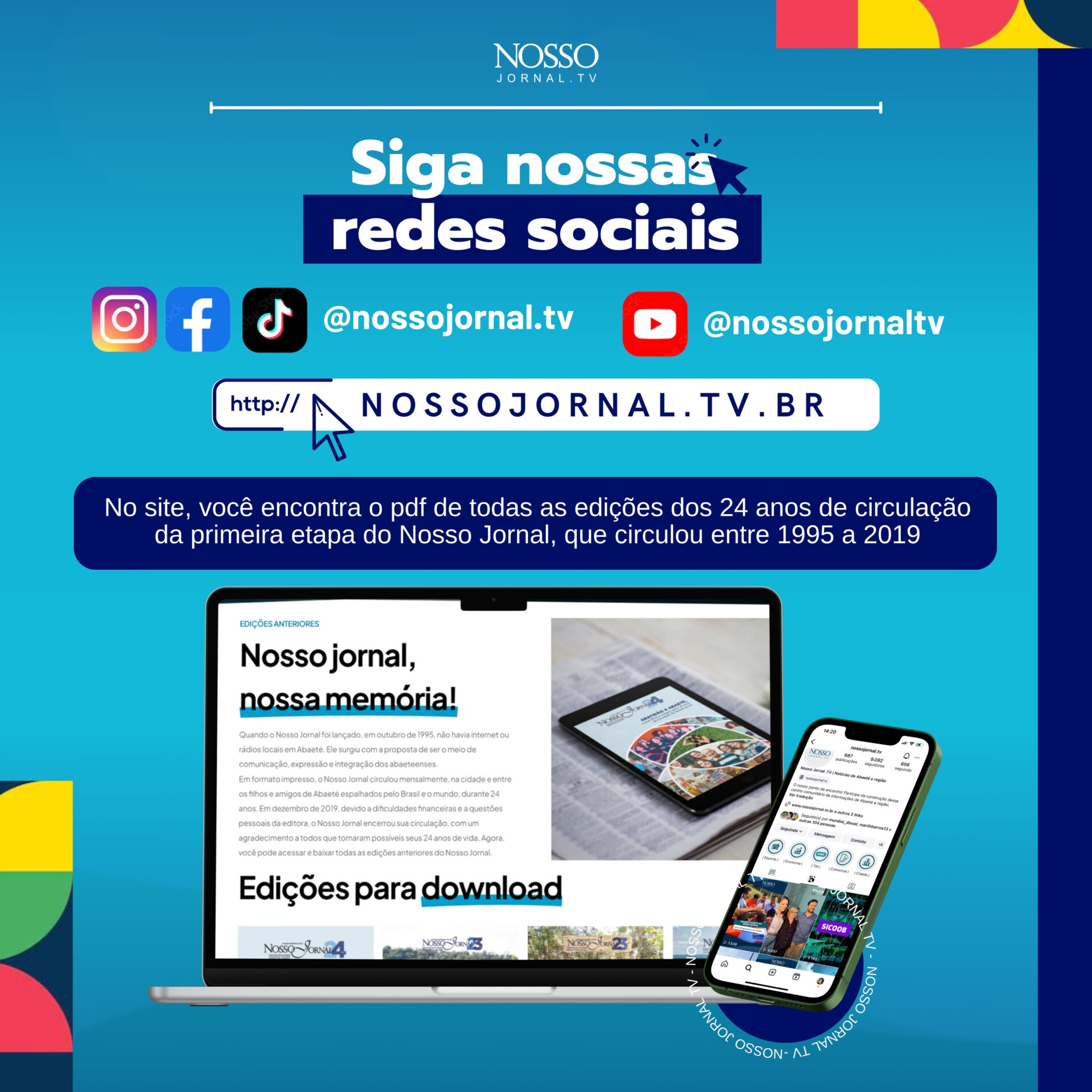 Siga nossas redes sociais fique por dentro de tudo que estamos preparando para você