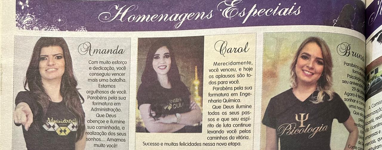 Faça uma homenagem na edição de dezembro do Nosso Jornal