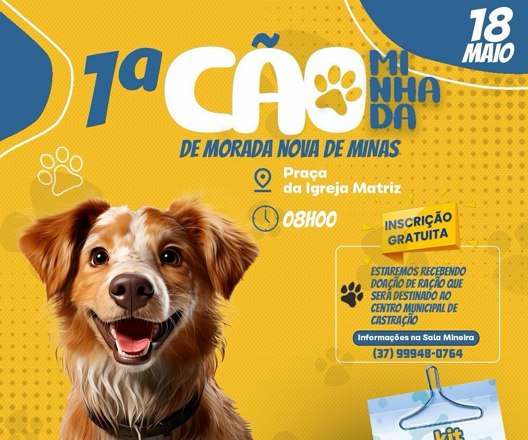 Morada Nova de Minas realiza sua 1ª Cãominhada Solidária: diversão, conscientização e amor pelos animais