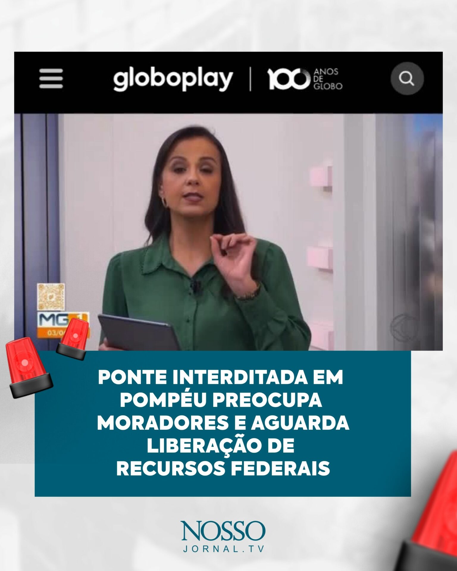 Ponte interditada em Pompéu preocupa moradores e aguarda liberação de recursos federais